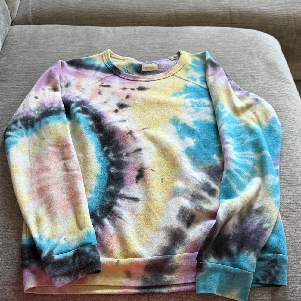 Colorful “Mother” Brand Tie-Dye Sweatshirt